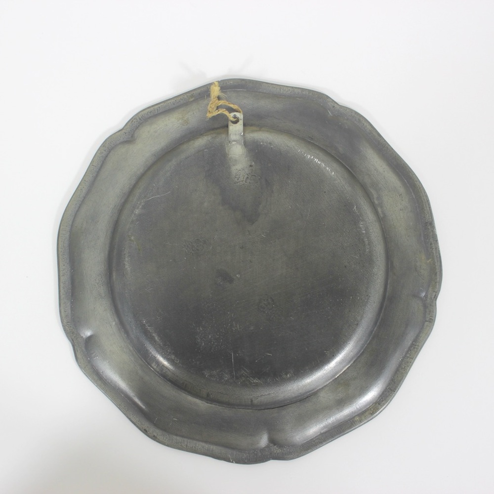 Antique Pewter Plate 10.5” Tray or Dish Drinks, Food Styling, Photography Prop - Picture 6 of 8